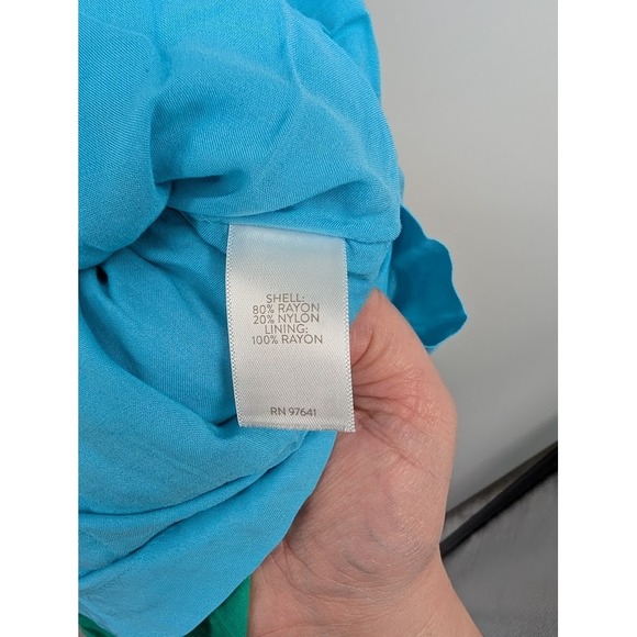 J. Jill NWT Women's Color-Block Maxi Dress blue green sz XL - Picture 6 of 7